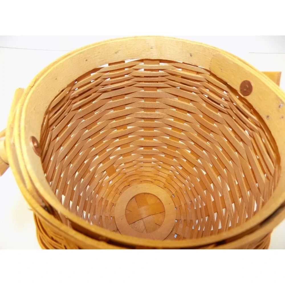 October Fields Basket w/ Protector, Liner & Charm Longaberger